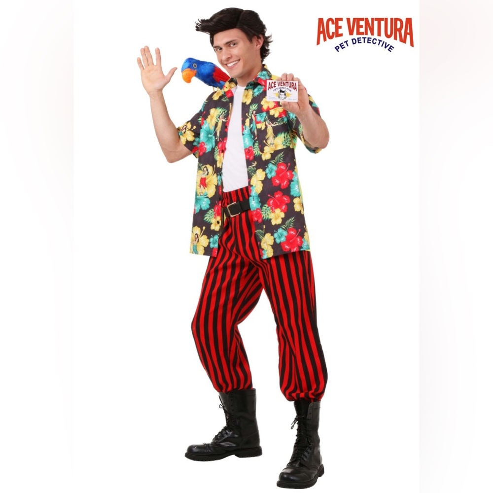 Men’s Ace Ventura Halloween Costume, L, NWT
